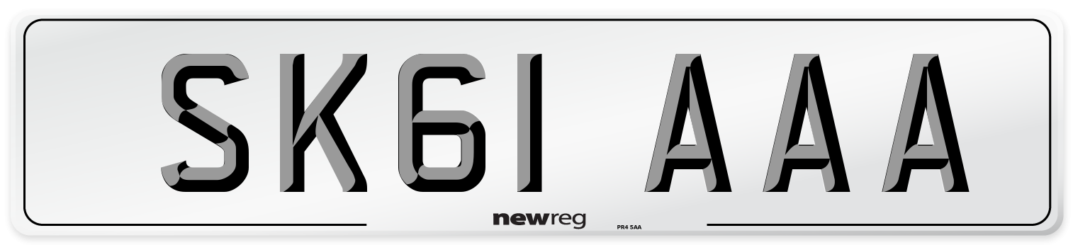 SK61 AAA Number Plate from New Reg